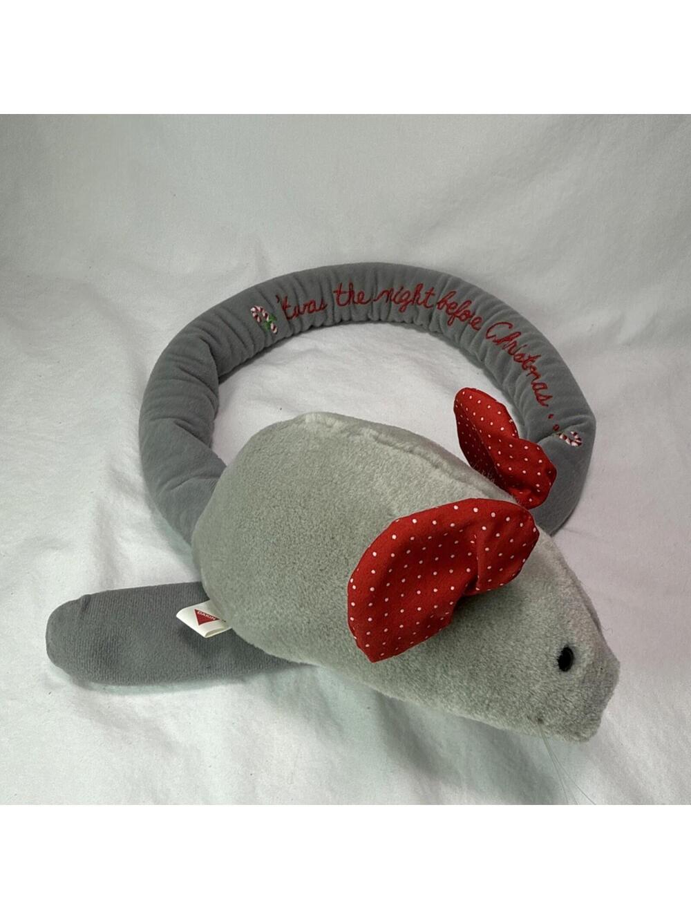 Dakin 1988 Plush Mouse Door Draft Blocker Twas The Night Before Christmas RARE